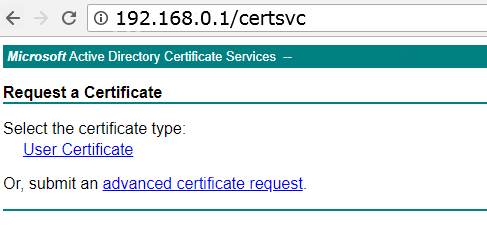Advance certificate request VMware