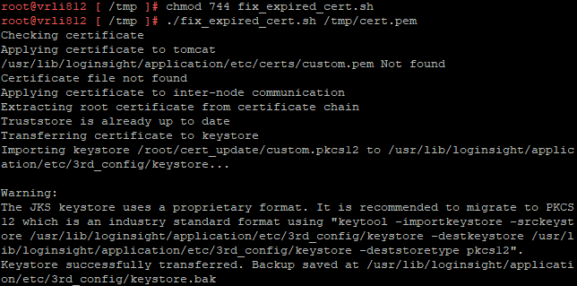 example output of ./fix_expired_cert.sh /tmp/cert.pem command