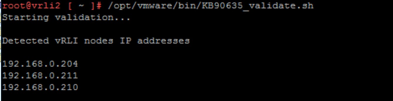 KB90635_validate.sh command
